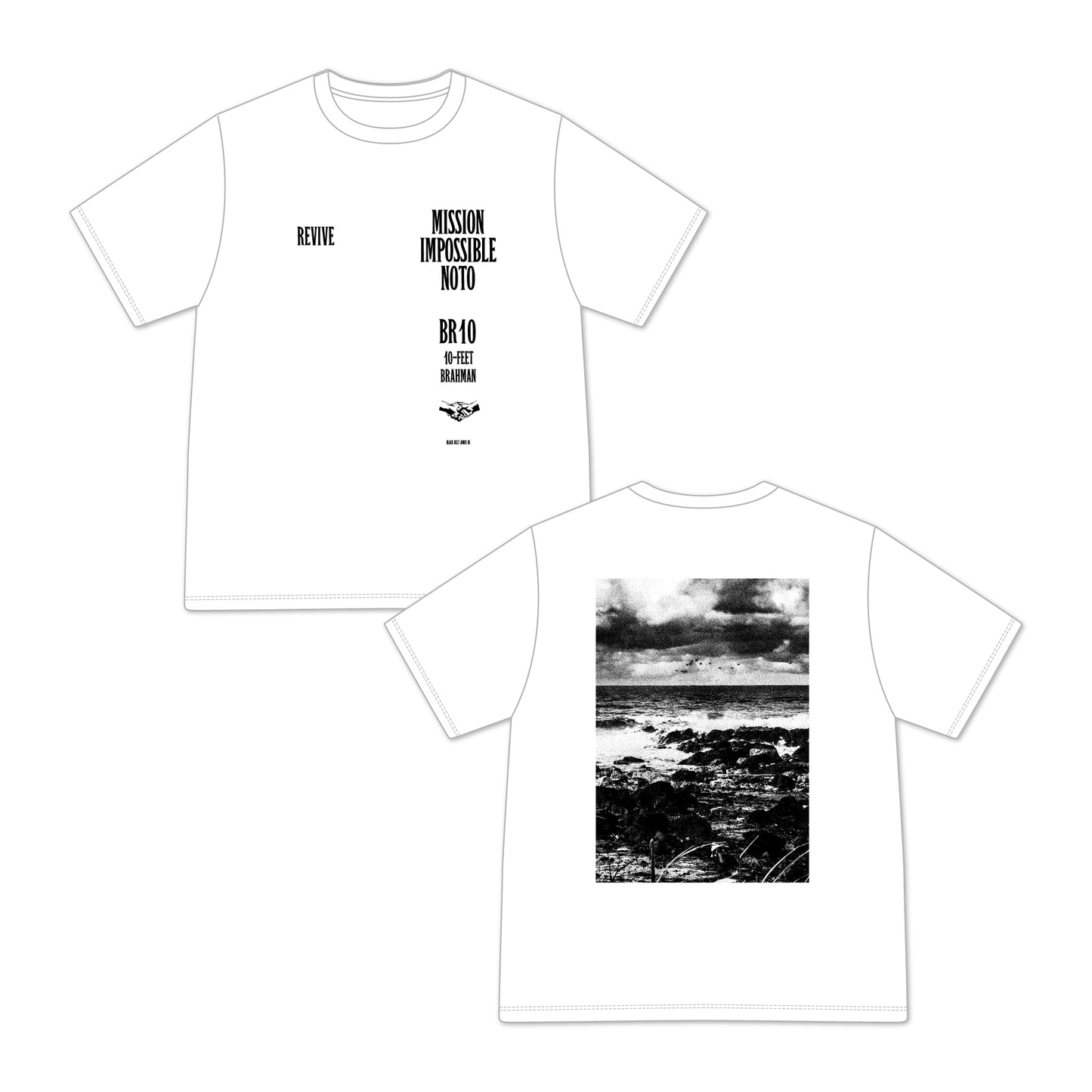 令和6年能登半島地震復興支援 10-FEET × BRAHMAN WネームTシャツ（白）